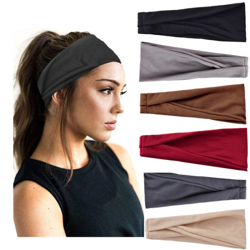 amazon european and american sports headband women‘s yoga headband men‘s running headband sweat-absorbent headband hair band wholesale