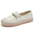 Top Layer Kraft Soft Surface White Shoes Women's 2022 Summer Low-Cut Flat Lazy Doug Shoes One Pedal Loafer