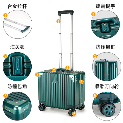 Boarding Bag 18-Inch Trolley Case Luggage Small Password Suitcase Factory Direct Sales Wholesale Suitcase Wrapping Box