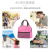 New Cross-Border Mesh Pocket Lunch Bag Striped Hand-Carrying Lunch Bag Foldable Ice Pack Lunch Insulated Lunch Box