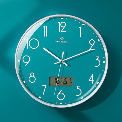 12-Inch Living Room Wall Clock Simple Clock Household Plastic Clock Mute Quartz Clock Pocket Watch Nordic Light Luxury Wall Clocks
