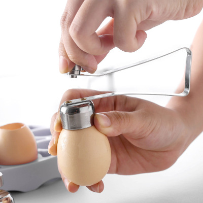 Factory in Stock Stainless Steel Egg Opener Creative Egg Egg Opener Kitchen Tools Egg Shell Cutter Gift