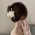Organza Flower Pearl Barrettes Women's Back Head Internet Celebrity 2022 New Trendy Large Grip Shark Clip Hair Accessories