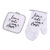 New European and American Style Thickened Heat Insulation Microwave Oven Gloves Square Mat Combination Fashion Appearance Baking Oven Gloves