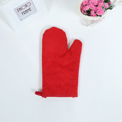 Microwave Oven Insulated Gloves Heat Proof Mat Two-Piece Set Factory Wholesale High Temperature Resistant Thickened and Anti-Scald Gloves Table Mat