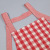 Modern Simple Cotton Linen Plaid Kitchen Home Strap Coffee Restaurant Baking Work Clothes Small Apron Wholesale