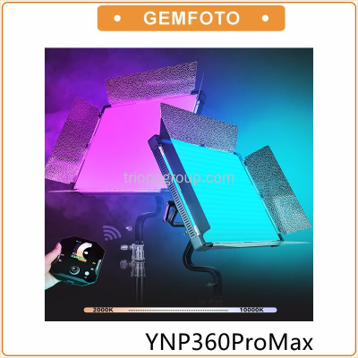 YONGNUO YNP360ProMax RGB Color LED Video Light GEMFOTO Vlog Equipment