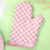 Customized Processing Japanese Twill Plaid Thermal Insulation Thickening Oven Gloves Simple High Temperature Resistant Oven Baking Gloves