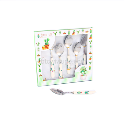 Square Gift Box Packaging Ceramic Knife, Fork and Spoon Suit Ceramic Kitchenware Tableware Punishment Supplies