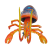 3D Colorful Plastic Simulation Parasitic Shrimp Fridge Magnet Creative Home Background Decorative Crafts Decorations