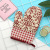 Cotton and Linen Plaid Microwave Oven Gloves One Piece Dropshipping High Temperature Resistant Thermal Insulation Gloves Oven Baking Anti-Hot Gloves