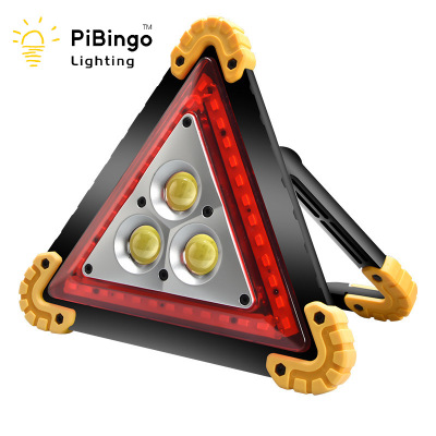 Triangle Flood Light Car Red Light Warning Floodlight Cob Led USB Portable Rechargeable Light Wholesale