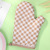 Japanese Twill Plaid Heat Insulation Anti-Scald Thickening Oven Gloves Simple High Temperature Resistant Oven Baking Gloves
