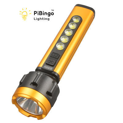 Aluminum Alloy Spotlight Long Shot Rechargeable Flashlight Cob Sidelight Strong Light USB Rechargeable Flashlight