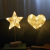 Led Rattan Small Night Lamp Stars Heart Creative Christmas Rattan Modeling Light