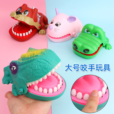 Large Crocodile Bite Finger Toy Shark Tooth Extraction Game Biting Hand Crocodile Parent-Child Children's Trick Toy Wholesale