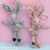 Plush Toy Cute Rabbit Doll New Striped Rabbit Bag Bouquet Keychain Pendant Scarf Rabbit Accessories