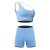 Will Liu Girls Yoga Suit Camisole Sports Fitness Shoulder Belt Bra Shorts Suit Workout Clothes
