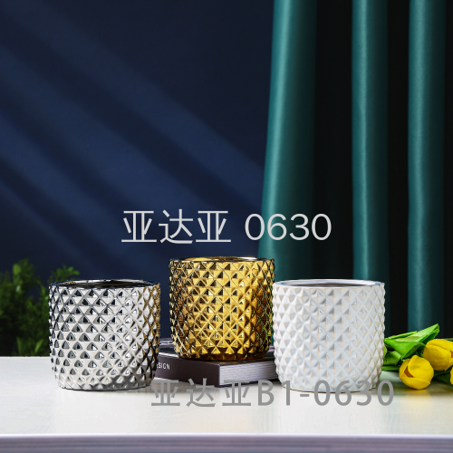 electroplating ceramic flower pot crafts waterproof succulent plant flower pot vase decoration flower decoration