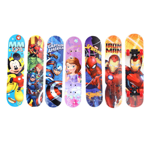 marvel children‘s skateboard four-wheel mickey sophia boys and girls beginner primary school cartoon skateboard