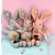 Plush Toy Cute Rabbit Doll New Striped Rabbit Bag Bouquet Keychain Pendant Scarf Rabbit Accessories