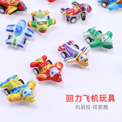 Children's Cartoon Mini Warrior Small Plane Children's Simulation Warrior Fighter Model Toy Stall Hot Sale