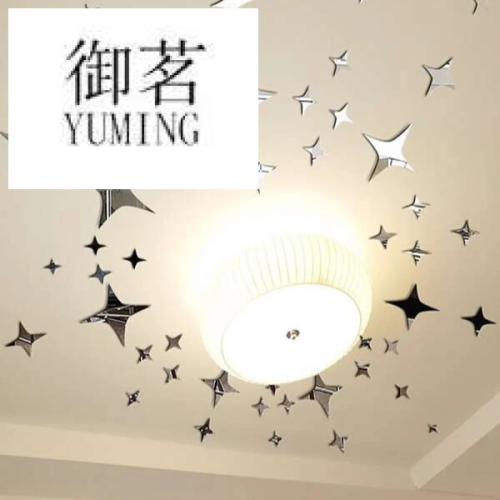 3d acrylic mirror wall stickers living room ceiling children‘s bedroom ceiling star home decoration