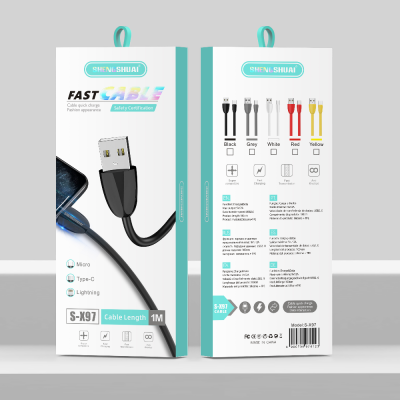 Factory Wholesale Shengshuai Data Cable Flash Charge Mobile USB Charging Cable for Huawei Xiaomi Apple Vivo