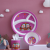 Cartoon Bamboo Fiber Children's Tableware Set Circular Partition Plate Bowl Chopsticks Complementary Food Baby Gift Mother and Baby
