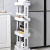 Medium 4-Layer Floor Storage Rack Living Room and Kitchen Organizer Storage Rack Movable Shelves Trolley