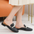 2022 New Pearl Toe Cap Semi Slipper Indoor and Outdoor Summer Women's Sandals Outerwear Korean Style Slip-on Slippers