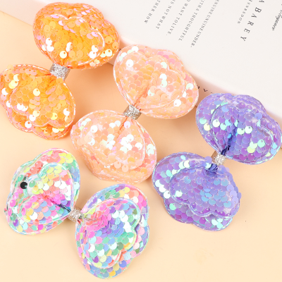 Internet Hot New Children's Hair Accessories Sequined Bow Accessories Cute Girl's Hairpin Hair Accessories Little Girl