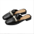 2022 New Pearl Toe Cap Semi Slipper Indoor and Outdoor Summer Women's Sandals Outerwear Korean Style Slip-on Slippers