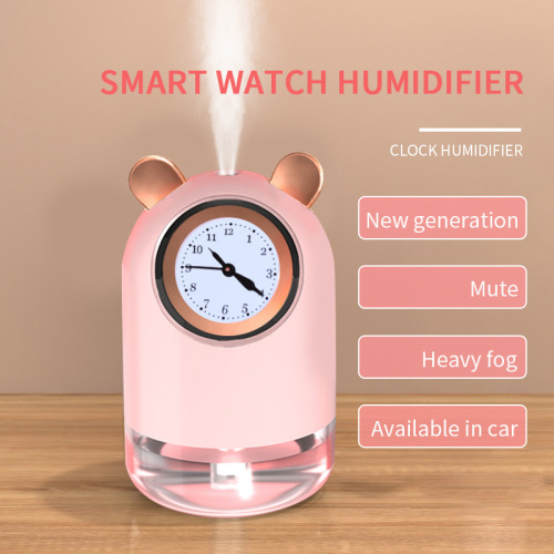 new night light usb mini clock humidifier household bedroom noiseless small large capacity cross-border gift