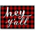 Hey Y'all Door Mat Welcome Entry Front Door Mat Plain Red and Black Buffalo Plaid Welcome Door Mat