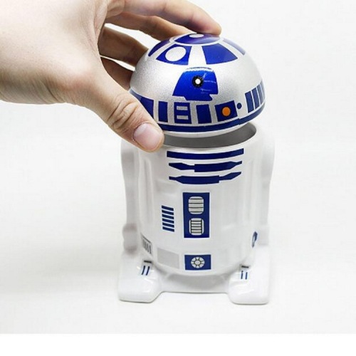 starwars star wars robot ceramic cup r2-d2 star wars mug with lid water cup coffee cup