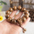 Factory Wholesale Gold Sandalwood Single-Wrap Bracelet Buddha Beads Rosary 20mm Solid Wood Beads Crafts Scenic Spot Gifts