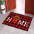 Red and Black Buffalo Plaid Pattern Home Door Mat, Winter Holiday Buffalo Plaid Carpet Home Garden