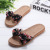 2021 Summer Imitation Linen Cotton Slippers Women's Home Indoor and Outdoor Couple Cute Non-Slip Bathroom Home Non-Slip Slippers