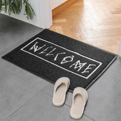 New PVC Loop Floor Mat Letter Floor Mat Bathroom Door Absorbent Carpet Raw Room Non-Slip Foot Mat Door Mat