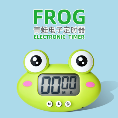 Creative Cartoon Frog Electronic Timer Kitchen Alarm Clock Home Daily Baking Timer Digital Timer