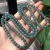 Natural a Cargo Jade Necklace Ice-like Blue Water Necklace Three Rings round Beads Bracelet Jewelry Pendant Necklace for Men and Women