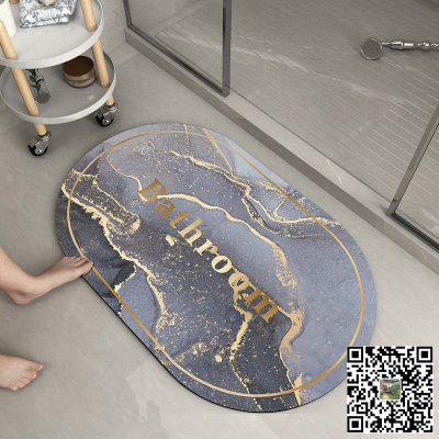 Toilet Diatom Ooze Cushion Bathroom Absorbent Floor Mat Door Non-Slip Foot Mats Quick-Drying Door Mat Toilet Carpet