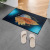 Home Bathroom Carpet Plant Printing Crystal Velvet Carpet Home Living Room Entrance Mat Retro Advanced Foot Mat