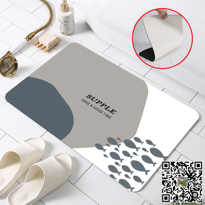 Nano Diatom Ooze Soft Floor Mat Bathroom Diatomite Absorbent Soft Floor Mat Bathroom Non-Slip Quick-Drying Toilet Non-Slip Mat