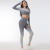 Lululemon Yoga Clothes Women's Suit Workout Top Long Sleeve Dotted Jacquard Sports Gradient Hip Lifting Cycling Pants