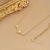 Real Gold Plating Elegant Zircon Clavicle Chain Female 2022summer New Four Eight-Pointed Stars Necklace Simple Student Necklace