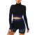 Sports Fitness Top Long-Sleeve Zipper Cycling Yoga Shorts High Waist Hip Lift Quick-Drying Yoga Clothes Suit