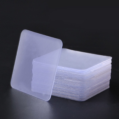 Punch-Free Transparent PVC Seamless Film Double-Sided Adhesive Bathroom Sticky Hook Storage Rack Waterproof Double-Sided Patch Wholesale