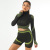Sports Fitness Top Long-Sleeve Zipper Cycling Yoga Shorts High Waist Hip Lift Quick-Drying Yoga Clothes Suit